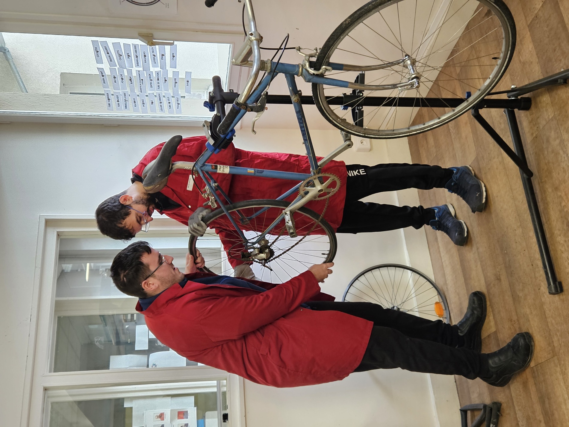 Lancement de l'atelier réparation de cycles